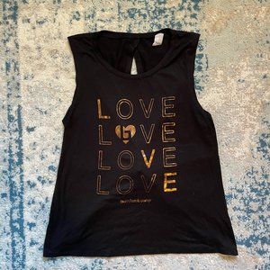 Burn Boot Camp Love Foil Twist Back Racer